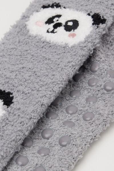 Grey Soft 3D Non-Slip Socks, 5701_933Y, large image number 1