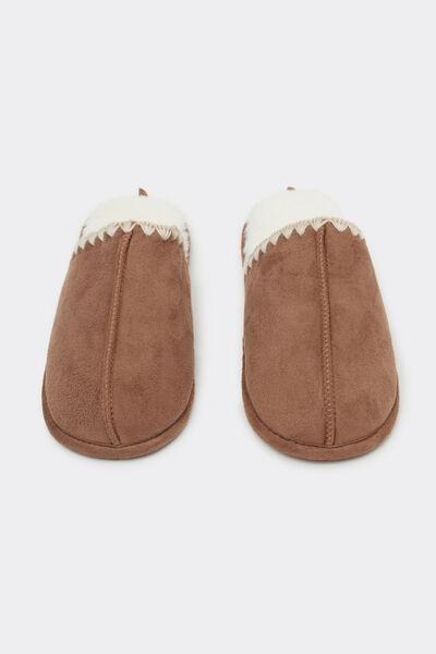 SUEDE/LATTE Women&acirc;&euro;&trade;s Sheepskin-Effect Slip-Ons/Slippers with Fur, 5701_764Z, large image number 0