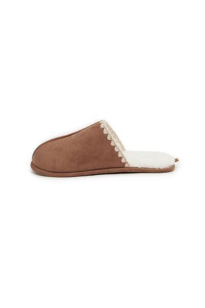 SUEDE/LATTE Women&acirc;&euro;&trade;s Sheepskin-Effect Slip-Ons/Slippers with Fur, 5701_764Z, large image number 1