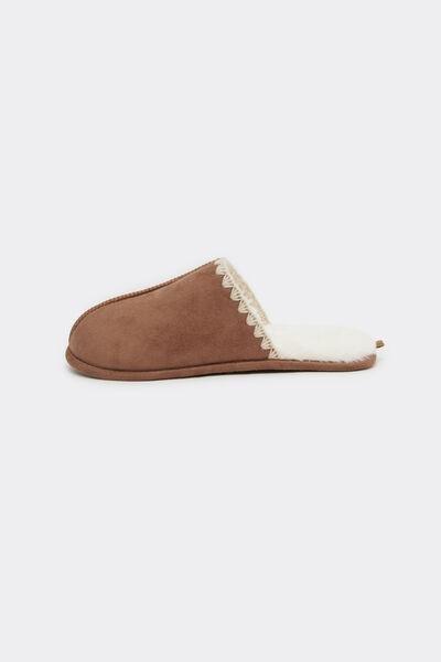 SUEDE/LATTE Women&acirc;&euro;&trade;s Sheepskin-Effect Slip-Ons/Slippers with Fur, 5701_764Z, large image number 3