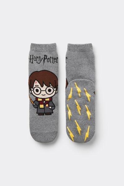 Grey Printed Non-Slip Socks, 5701_109Z, large image number 0