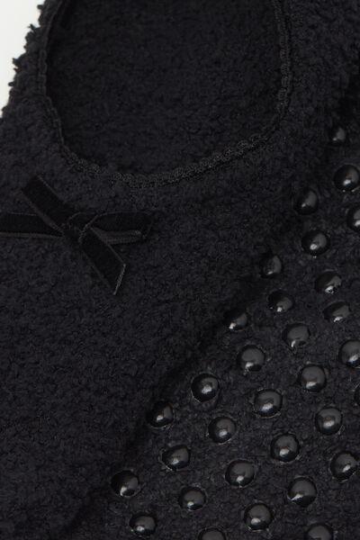 Grey Bow-Detail Non-Slip Socks, 5701_123Y, large image number 1