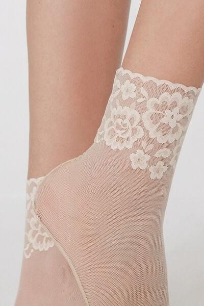 Black / Cream Short Mesh Socks , Set Of 2, 5701_474Z, large image number 2