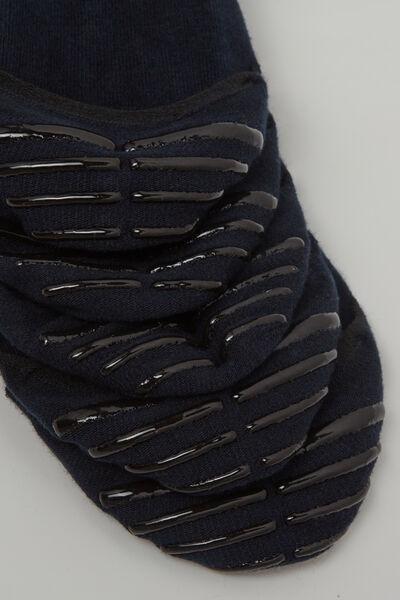Navy No-Show Cotton Socks, Set Of 5, Blue, large image number 1
