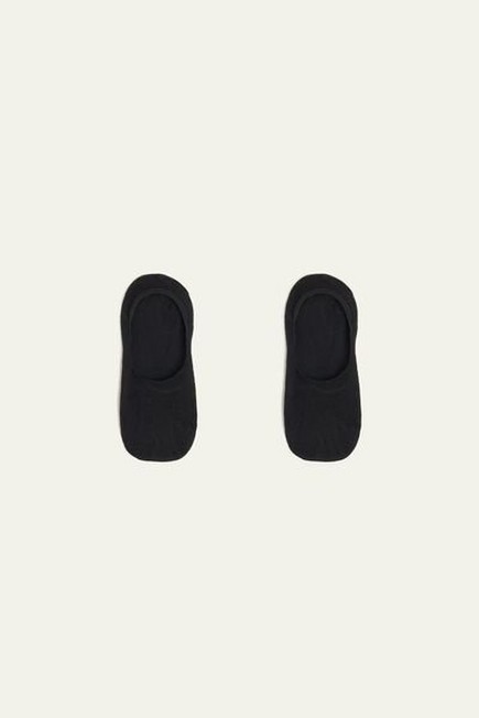 Tezenis - أسود 5 × جوارب قطنية no-show ، حريمي