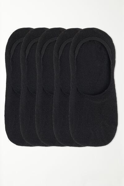 Multicolour No-Show Socks, Set Of 5, , large image number 3