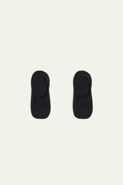 Tezenis - أسود 5 × جوارب قطنية no-show ، حريمي