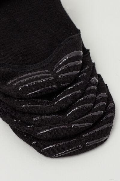 Multicolour No-Show Socks, Set Of 5, Black, large image number 5