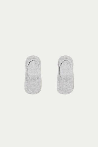 Multicolour No-Show Socks, Set Of 5, Grey Fleece/white, large image number 4