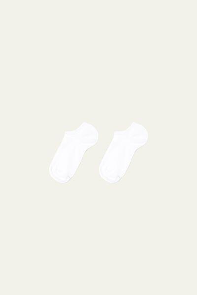 Tezenis - جوارب قطنية قصيرة بيضاء 5 × ، للنساء