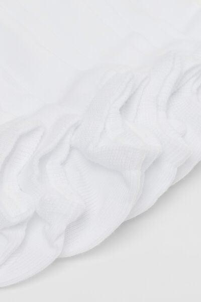 White Plain Ultra Short Socks, Set Of 5, White, large image number 5
