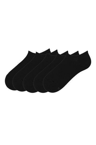 Multicolour Plain Ultra Short Socks, Set Of 5, , medium