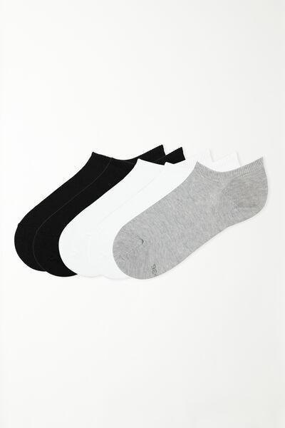 Multicolour Plain Ultra Short Socks, Set Of 5, , large image number 3