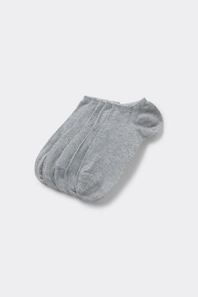 Grey Cotton Trainer Socks, Set Of 5, 5701_614Z, large image number 0