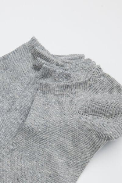 Grey Cotton Trainer Socks, Set Of 5, 5701_614Z, large image number 1