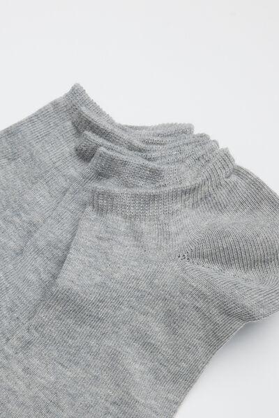 Grey Cotton Trainer Socks, Set Of 5, 5701_614Z, large image number 2