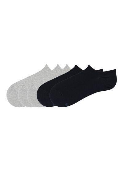 Multicolour Short Cotton Socks, Set Of 5, , large image number 0