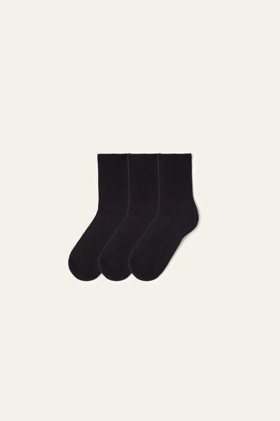 Multicolour Short Sports Socks, Set Of 3, Black, large image number 1