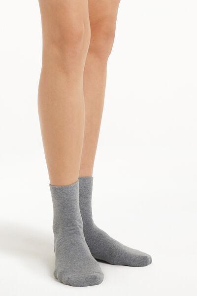 Grey Short Thermal Cotton Socks, 5701_9301, large image number 0