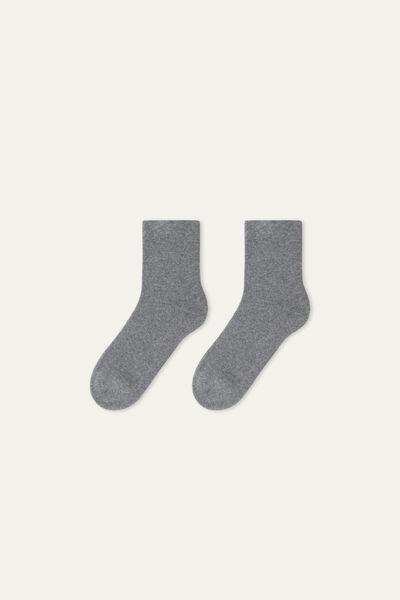 Grey Short Thermal Cotton Socks, 5701_9301, large image number 2