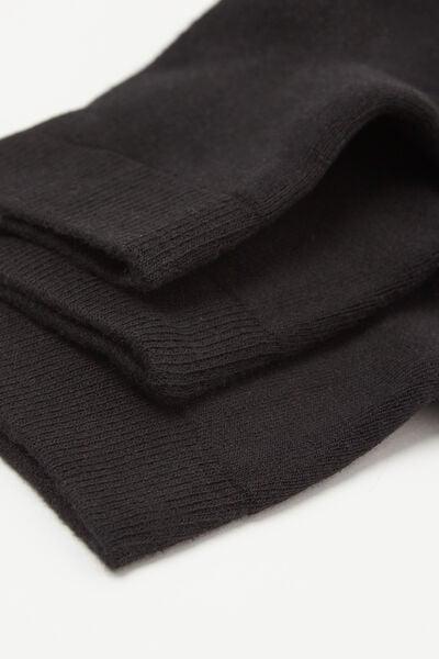 Black Short Socks, Set Of 3, Black, medium