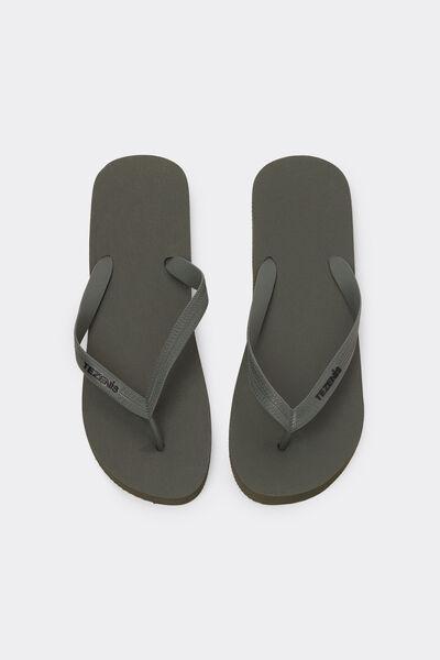 Green Patterned Flip Flops, , large image number 0