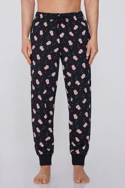 Black Long Cuffed Trousers, 5701_393Y, large image number 1