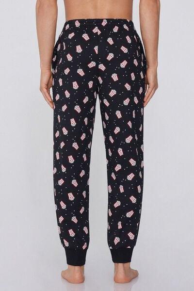 Black Long Cuffed Trousers, 5701_393Y, large image number 2