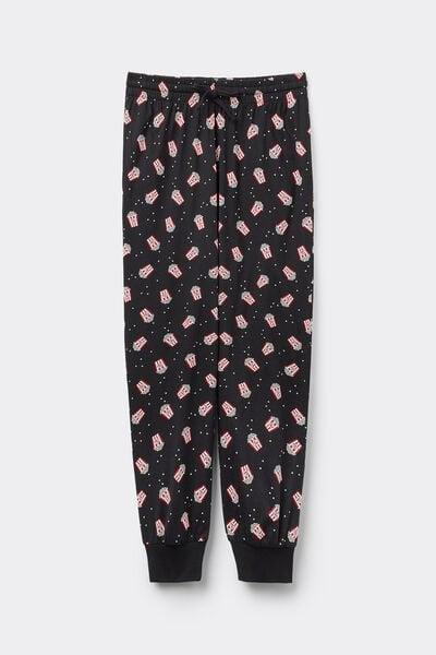 Black Long Cuffed Trousers, 5701_393Y, large image number 3