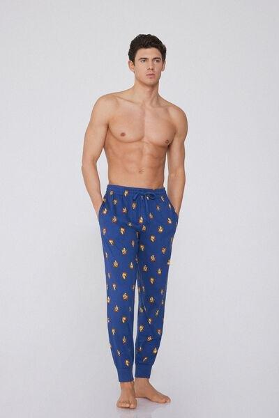 Blue Long Cuffed Trousers, , large image number 1