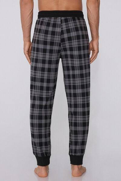 Blue Heavy Printed Cotton Joggers, 5701_011Z, large image number 2