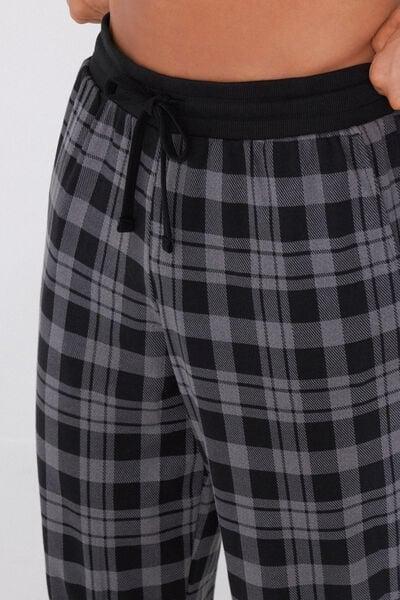 Blue Heavy Printed Cotton Joggers, 5701_011Z, large image number 3