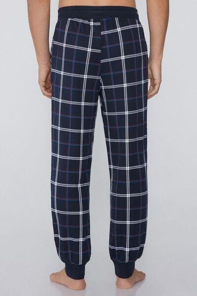 Navy Patterned Cotton Joggers, 5701_787Y, large image number 2