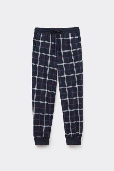 Navy Patterned Cotton Joggers, 5701_787Y, large image number 4