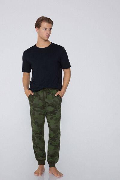 Brown Patterned Cotton Joggers, 5701_798Y, large image number 1