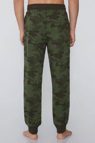 Brown Patterned Cotton Joggers, 5701_798Y, large image number 2