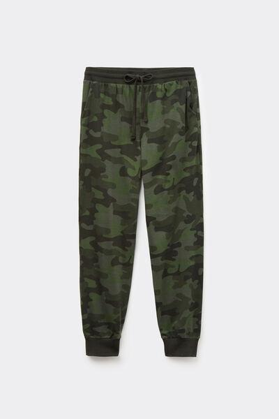Brown Patterned Cotton Joggers, 5701_798Y, large image number 4