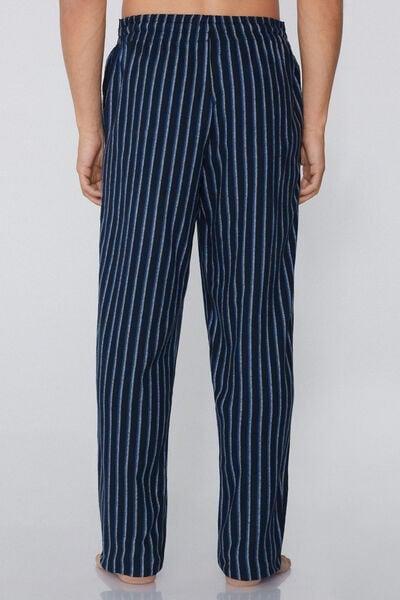 Blue Check-Print Flannel Pyjama Bottom, 5701_052Z, large image number 2