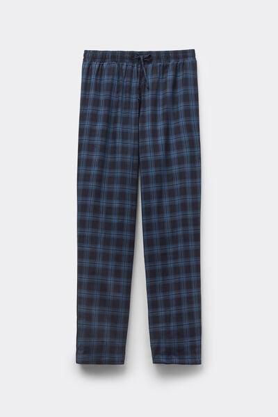 Navy Check Print Cotton Canvas Pants, 5701_242Z, large image number 4
