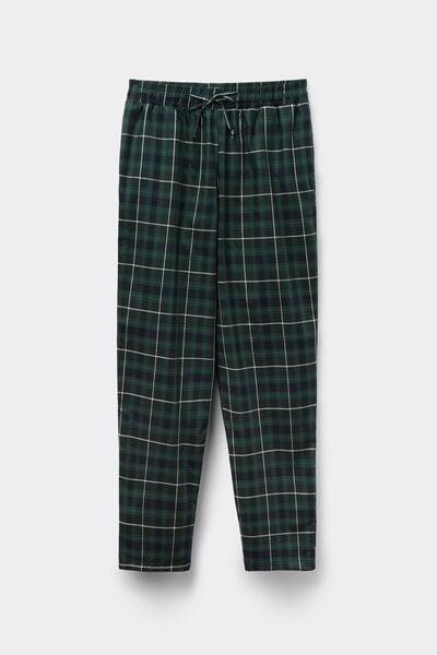 Green Check Print Cotton Canvas Pants, 5701_243Z, large image number 4