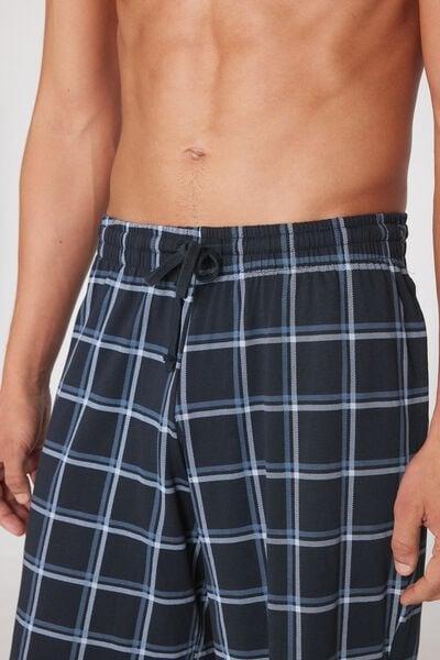Navy Printed 100% Cotton Shorts, 5701_546Z, large image number 3