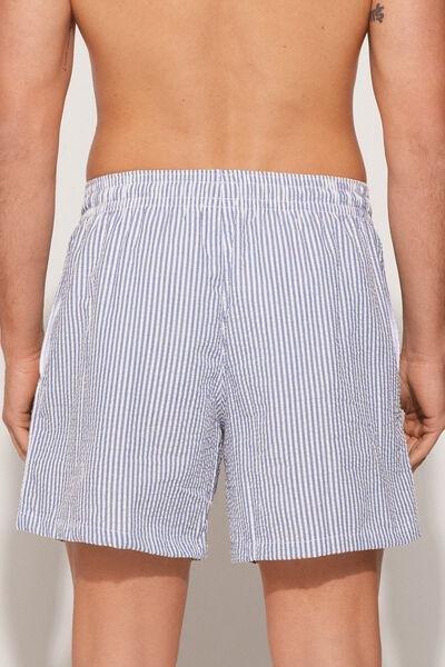 Blue Crinkled Swim Shorts, , large image number 2