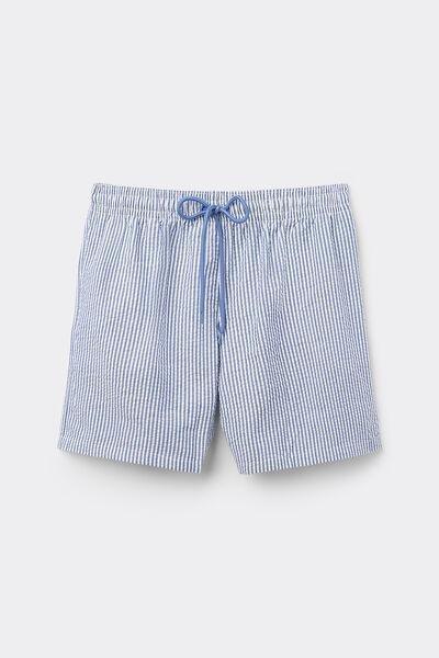 Blue Crinkled Swim Shorts, , large image number 4