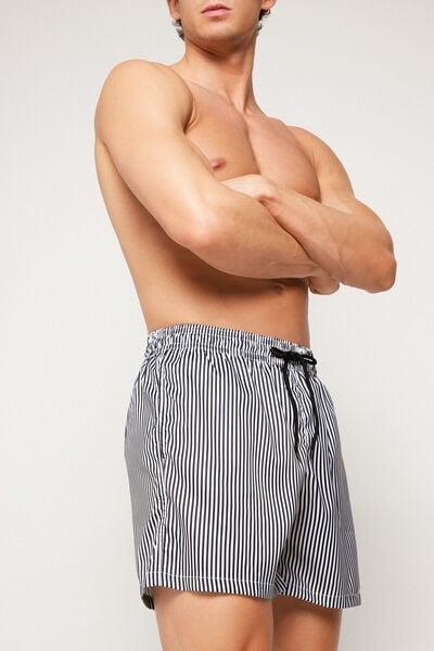 White Printed Viscose Swimming Shorts, 5701_370Z, medium