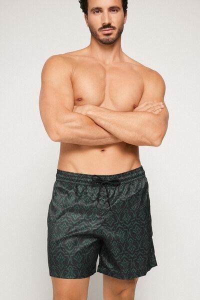 Green Printed Swimming Shorts, 5701_372Z, large image number 5