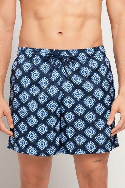 Blue / Navy Printed Swimming Shorts, 5701_375Z, large image number 1