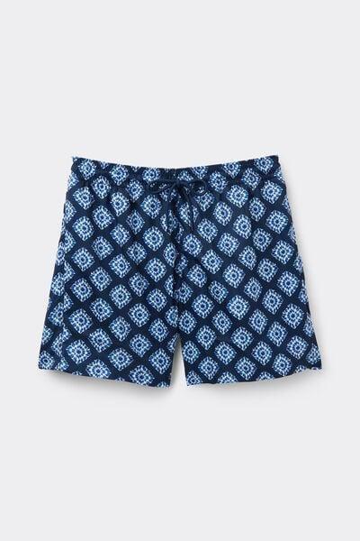 Blue / Navy Printed Swimming Shorts, 5701_375Z, large image number 4