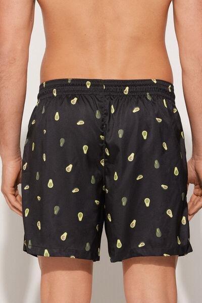 Black Printed Swimming Shorts, , large image number 2