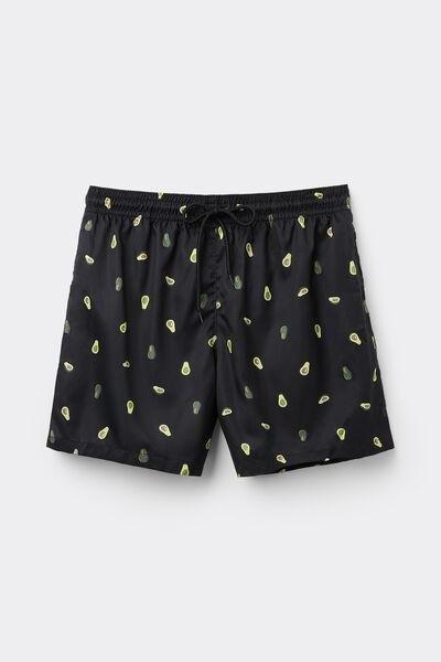 Black Printed Swimming Shorts, , large image number 4