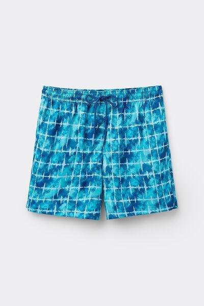 Blue Printed Swimming Shorts, , large image number 4